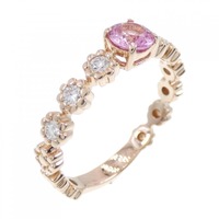 K18PG サファイヤ リング 0.422CT 拡散処理未検査