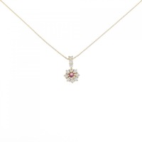 750/K18YG ルビー ネックレス 0.17CT