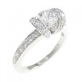 ティファニー リボン リング 0.41CT G VVS2 3EXT