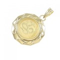 K18YG(枠) コイン ペンダント