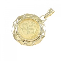 K18YG(枠) コイン ペンダント