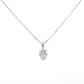 PT/750WG フラワー ダイヤモンド ネックレス 0.43CT