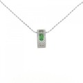 K18WG/PT グリーンガーネット ネックレス 0.43CT