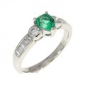 PT エメラルド リング 0.45CT