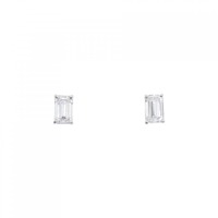 【リメイク】ダイヤモンド ピアス 0.226CT 0.242CT D VS1 エメラルドカット