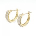 K18YG パヴェ ダイヤモンド ピアス 0.50CT