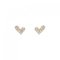 K18PG ハート ダイヤモンド ピアス 0.30CT