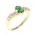 K18YG エメラルド リング 0.23CT