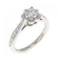 シャネル カメリア リング 0.31CT F VVS2 3EXT