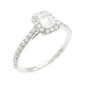 ティファニー ソレスト エメラルドカット リング 0.34CT