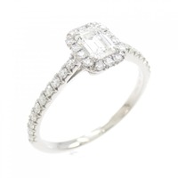 ティファニー ソレスト エメラルドカット リング 0.34CT