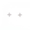 K18PG フラワー ダイヤモンド ピアス 0.22CT