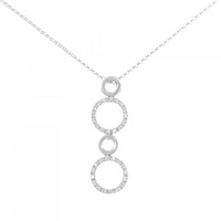 K18WG ダイヤモンド ネックレス 0.21CT