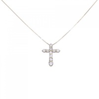 K18YG クロス ダイヤモンド ネックレス