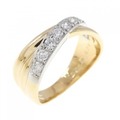 K18YG/PT ダイヤモンド リング 0.29CT