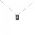 K18WG/K18BG ダイヤモンド ネックレス 0.21CT