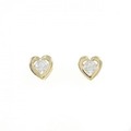 K18YG ハート ダイヤモンド ピアス 0.50CT