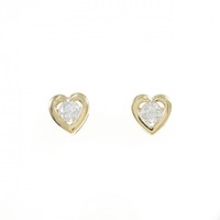 K18YG ハート ダイヤモンド ピアス 0.50CT