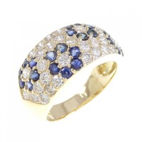 K18YG フラワー サファイヤ リング 0.90CT