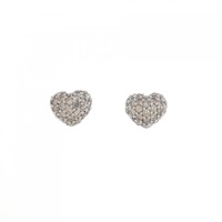 K18WG ハート ダイヤモンド ピアス 0.50CT