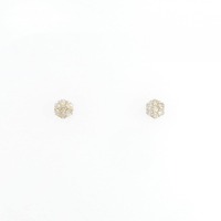 【新品】K18YG フラワー ダイヤモンド ピアス 0.20CT