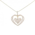 K18PG ハート ダイヤモンド ネックレス 1.00CT