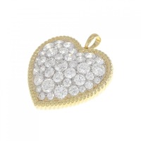 ギメル ハート ダイヤモンド ペンダント 2.770CT