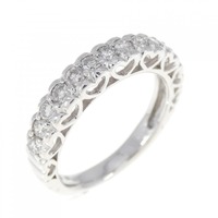 K18WG ハート ダイヤモンド リング 0.50CT