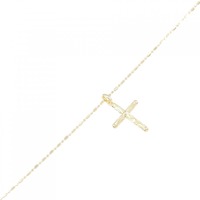 K18YG クロス ブレスレット