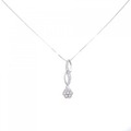 PT フラワー ダイヤモンド ネックレス 0.50CT