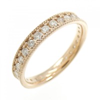 K18PG フルエタニティ ダイヤモンド リング 0.52CT