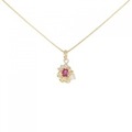 K18YG ルビー ネックレス 0.19CT