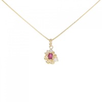 K18YG ルビー ネックレス 0.19CT