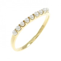 K18YG 淡水パール リング