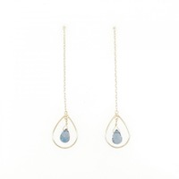 【新品】K10YG ブルートパーズ ピアス