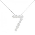 K18WG ナンバー7 ダイヤモンド ネックレス 1.00CT