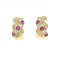 K18YG ルビー ピアス