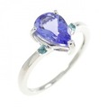 K18WG タンザナイト リング 1.00CT