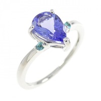 K18WG タンザナイト リング 1.00CT