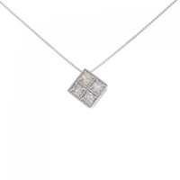 K18WG ダイヤモンド ネックレス 0.26CT