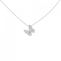 K18WG バタフライ ダイヤモンド ネックレス 0.52CT