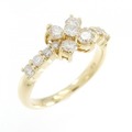 K18YG フラワー ダイヤモンド リング 0.50CT