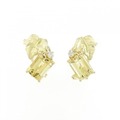 K18YG リーフ ベリル ピアス/イヤリング 3.60CT