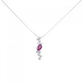 K18WG ルビー ネックレス 0.52CT