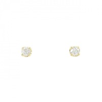 K18YG ソリティア ダイヤモンド ピアス 0.20CT