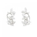 750WG リーフ ダイヤモンド ピアス 1.21CT