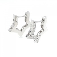 K14WG スター ダイヤモンド ピアス 0.28CT