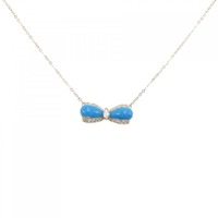 K18YG リボン ターコイズ ネックレス