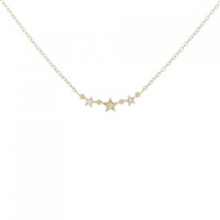 K18YG スター ダイヤモンド ネックレス 0.01CT