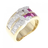 K18YG/K18WG ルビー リング 1.48CT